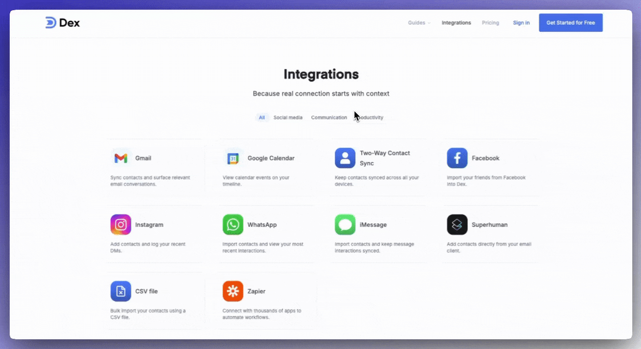 Integrationspage